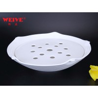 A18992 十三孔圓平板 & A19008 五角羅紋圓碗